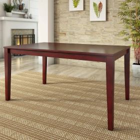 36 x 60 inch Farmhouse Dining Table in Antique Berry Cherry Wood Finish