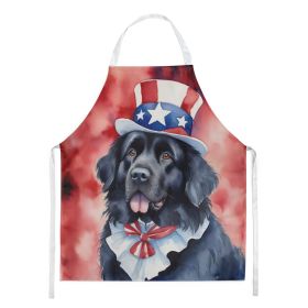 Newfoundland Patriotic American Apron Cooking Kitchen Server Baking Crafts Gardening for Adult Women Men, Unisex, Large, Multicolor